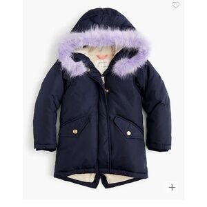 NWT Crewcuts Girls' fishtail parka with PrimaLoft® Size 12 Navy